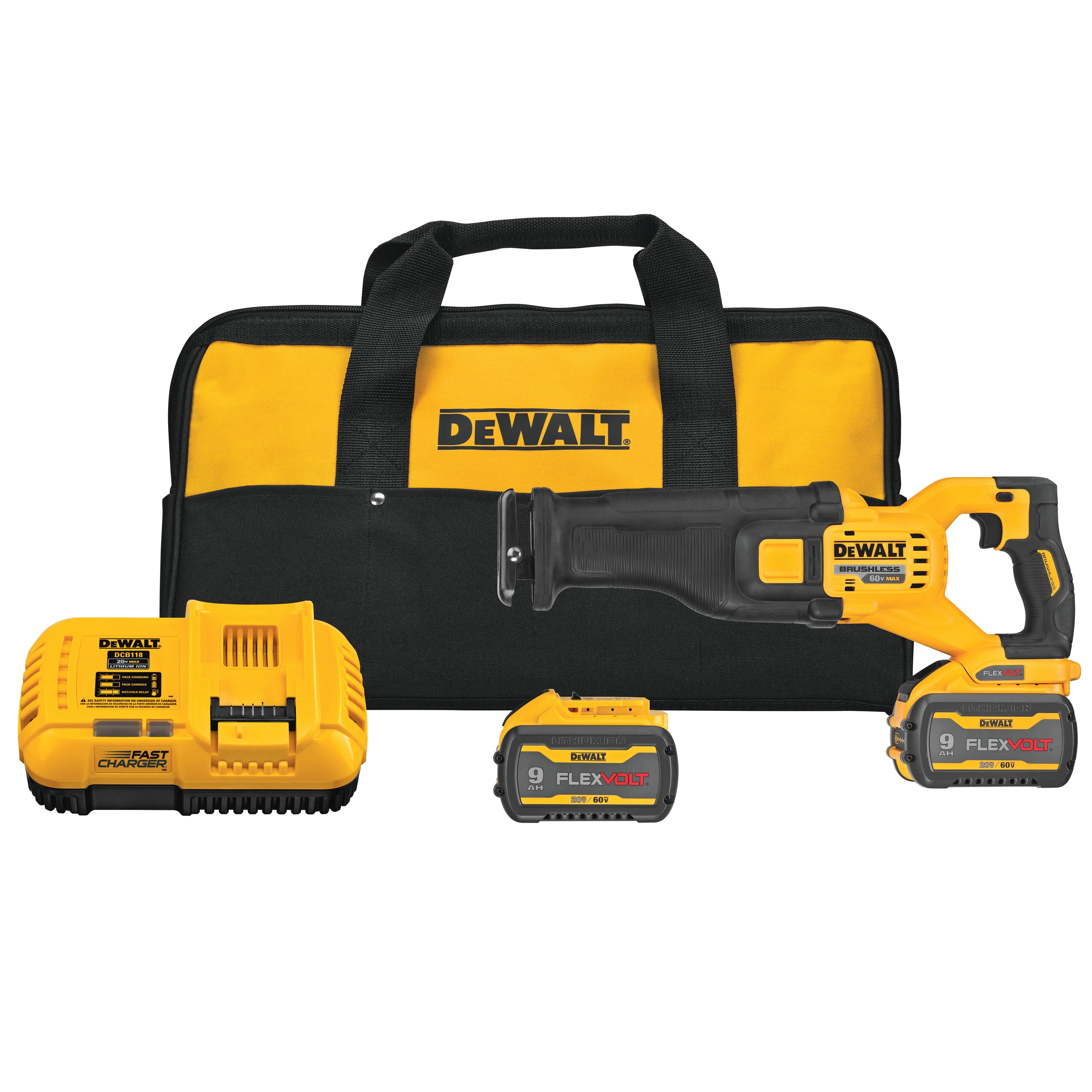 DeWalt FLEXVOLT® 60V MAX Brushless Cordless Reciprocating Saw Kit