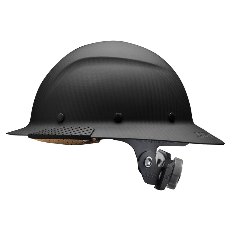 DAX Carbon Fiber Full Brim Hard Hat Matte Black
